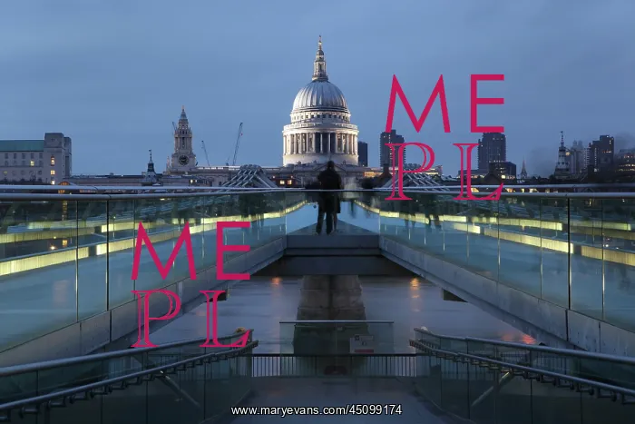 : Millenium Bridge and St Paul's Cathedral, London, UK : Millenium Bridge and St Paul's Cathedral, London, UK