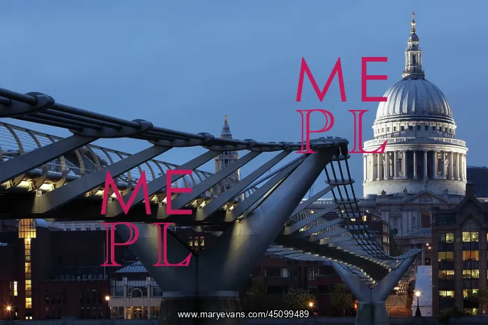  : Millenium Bridge and St Paul's Cathedral, London, UK