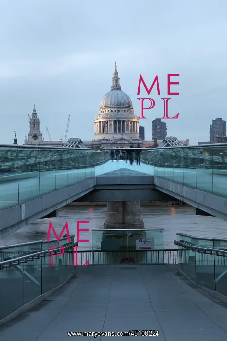 : Millenium Bridge and St Paul's Cathedral, London, UK : Millenium Bridge and St Paul's Cathedral, London, UK