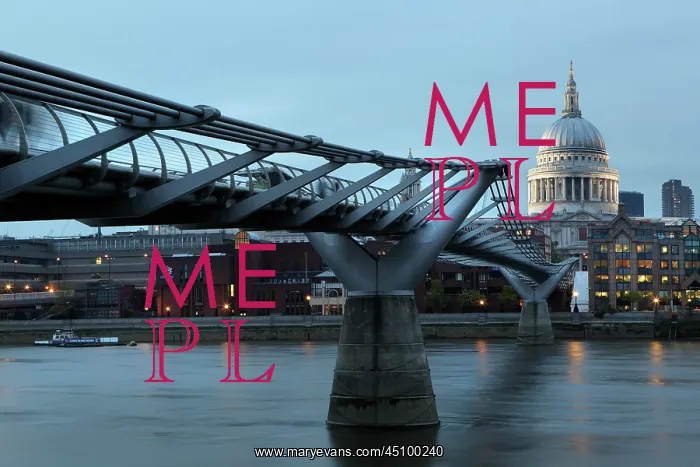 : Millenium Bridge and St Paul's Cathedral, London, UK : Millenium Bridge and St Paul's Cathedral, London, UK