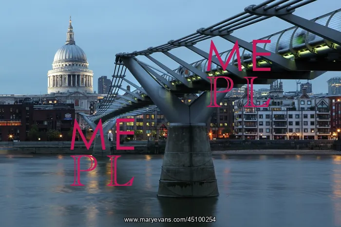 : Millenium Bridge and St Paul's Cathedral, London, UK : Millenium Bridge and St Paul's Cathedral, London, UK
