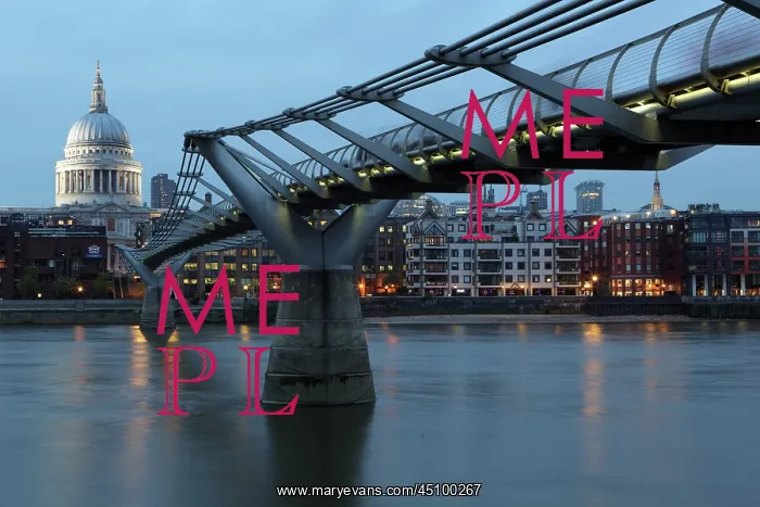 : Millenium Bridge and St Paul's Cathedral, London, UK : Millenium Bridge and St Paul's Cathedral, London, UK