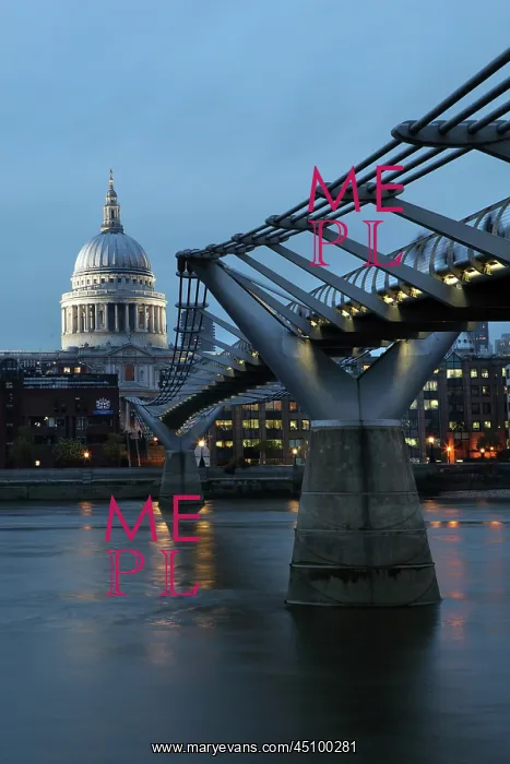 : Millenium Bridge and St Paul's Cathedral, London, UK : Millenium Bridge and St Paul's Cathedral, London, UK