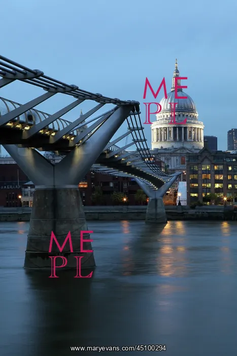 : Millenium Bridge and St Paul's Cathedral, London, UK : Millenium Bridge and St Paul's Cathedral, London, UK