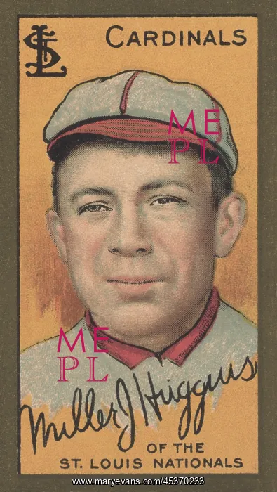 : Miller Huggins, 1911 baseball card as second