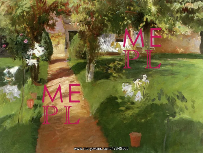 : Millet's Garden, by Singer Sargent : Millet's Garden, by Singer Sargent