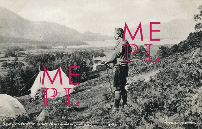 : Millican Dalton looking toward Derwentwater from Borrowdale : Millican Dalton looking toward Derwentwater from Borrowdale