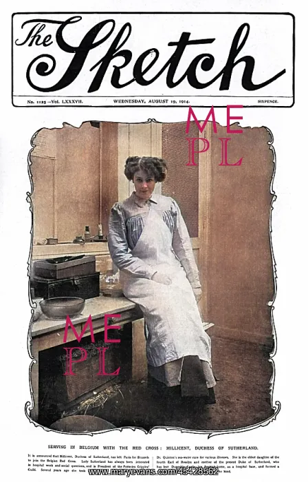 : Millicent, Duchess of Sutherland as a nurse during WWI : Millicent, Duchess of Sutherland as a nurse during WWI