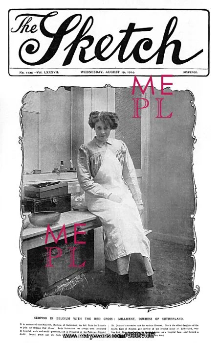 : Millicent, Duchess of Sutherland as a nurse during WWI : Millicent, Duchess of Sutherland as a nurse during WWI