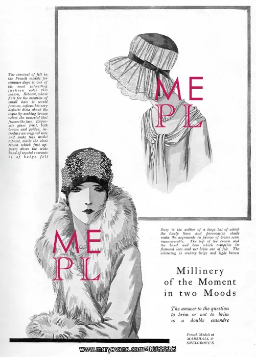 : Millinery Moods, 1927 : Millinery Moods, 1927