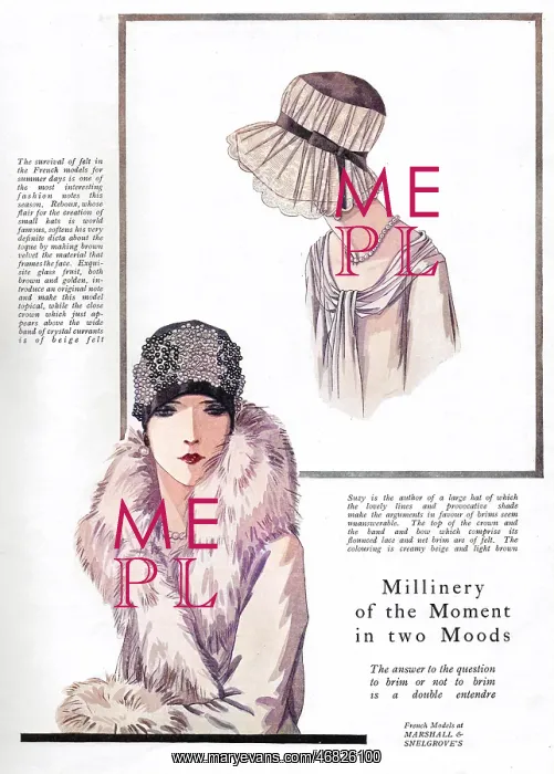 : Millinery Moods, 1927 : Millinery Moods, 1927