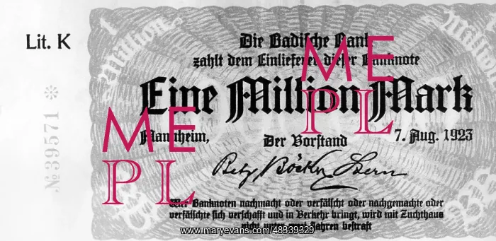  : One million Mark, 1923