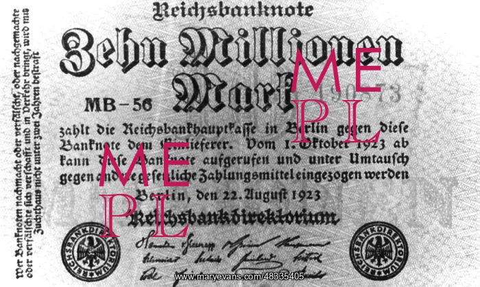 : Ten million Mark note, 1923 : Ten million Mark note, 1923