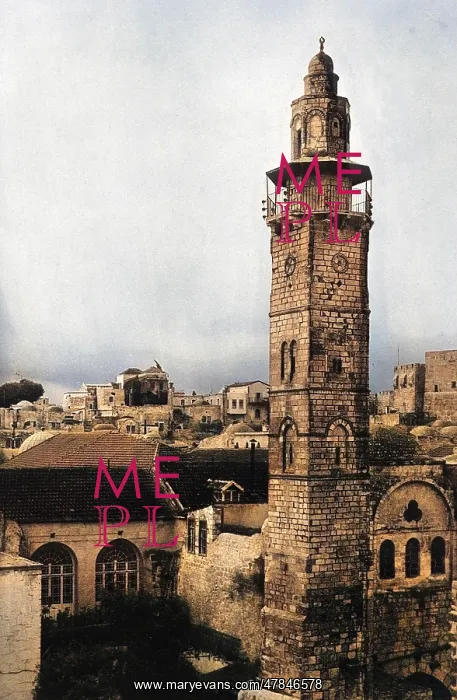 : Minaret, Mosque of Omar, Jerusalem : Minaret, Mosque of Omar, Jerusalem