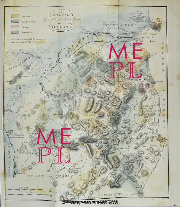 : Mineralogical map of Dublin (Stephens 1812) : Mineralogical map of Dublin (Stephens 1812)