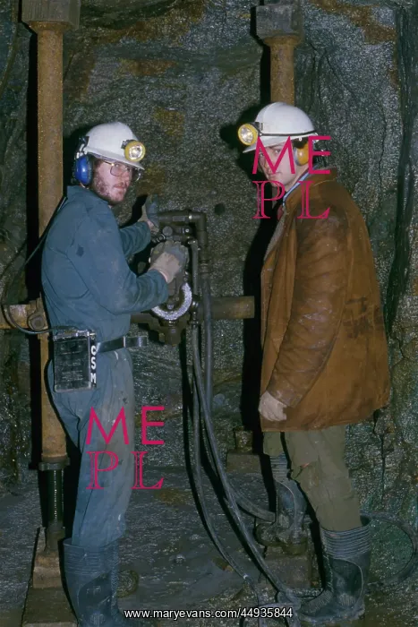 : Miners at Geevor Tin Mine, Pendeen, Cornwall : Miners at Geevor Tin Mine, Pendeen, Cornwall
