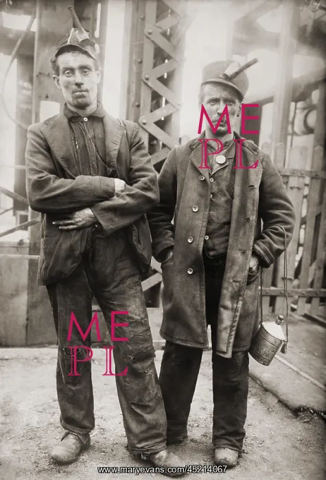 : Two miners leaving entrance of coal mine ? : Two miners leaving entrance of coal mine ?