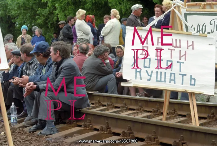 : Miners on strike in Rostov region, 1998 : Miners on strike in Rostov region, 1998