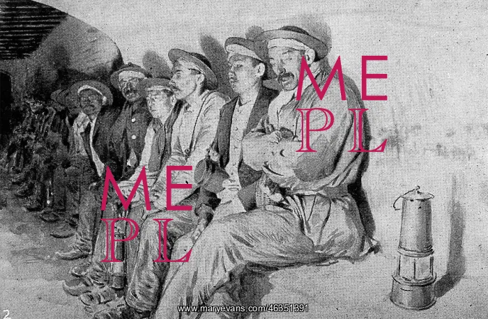 : Miners waiting to come off their shift, The Courrieres Mines : Miners waiting to come off their shift, The Courrieres Mines