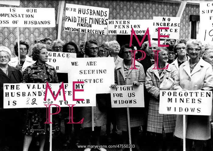 : Miners widows protest : Miners widows protest