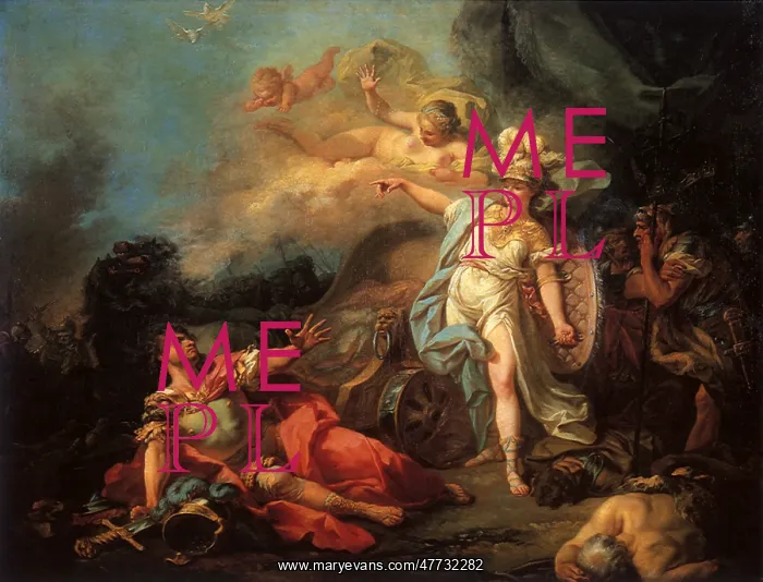 : Minerva Battling with Mars, by Jacques-Louis David : Minerva Battling with Mars, by Jacques-Louis David