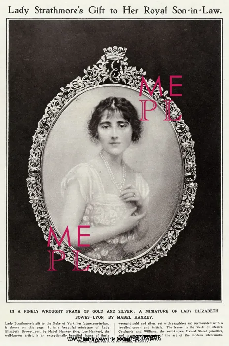 : A miniature of Elizabeth Bowes-Lyon : A miniature of Elizabeth Bowes-Lyon