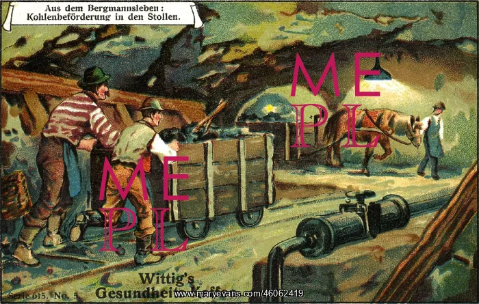: mining, mine, coal mine, miners pushing a trolley : mining, mine, coal mine, miners pushing a trolley