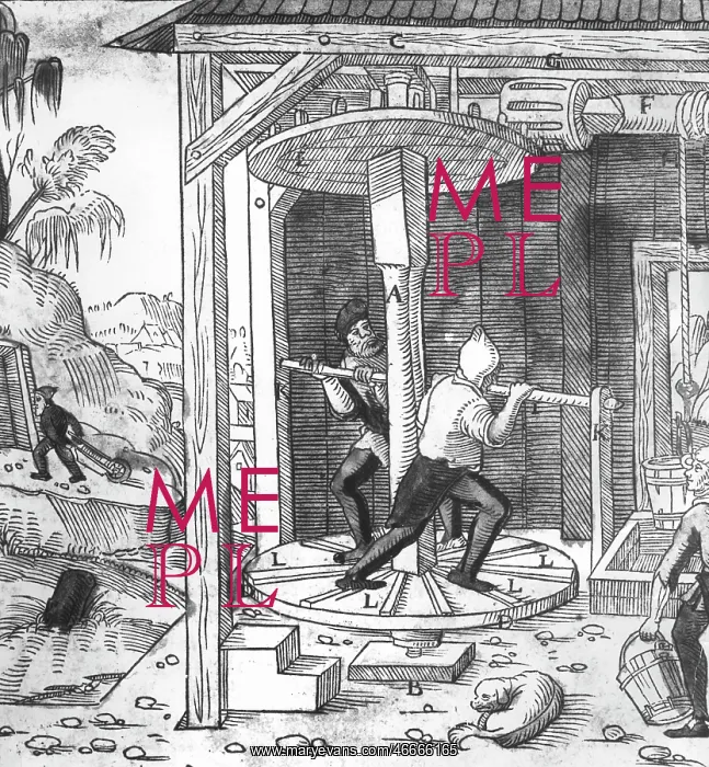 : mining, mine, mine elevator, woodcut from Vom : mining, mine, mine elevator, woodcut from Vom