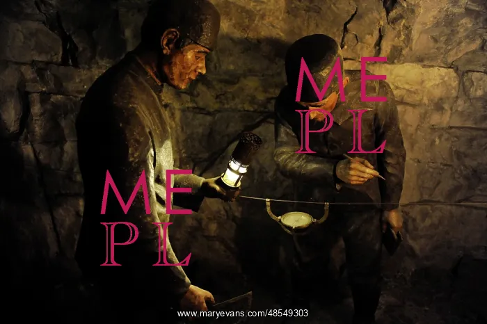 : Mining. Surveying by the mines compass. Diorama : Mining. Surveying by the mines compass. Diorama