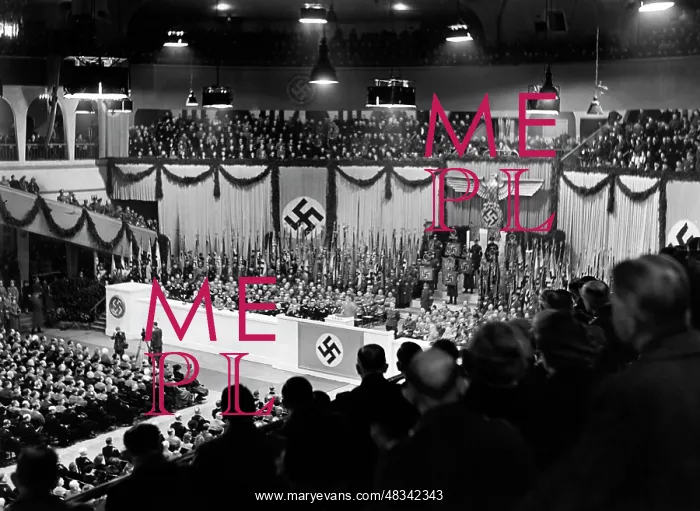 : Minister of Propaganda Goebbels reading out : Minister of Propaganda Goebbels reading out