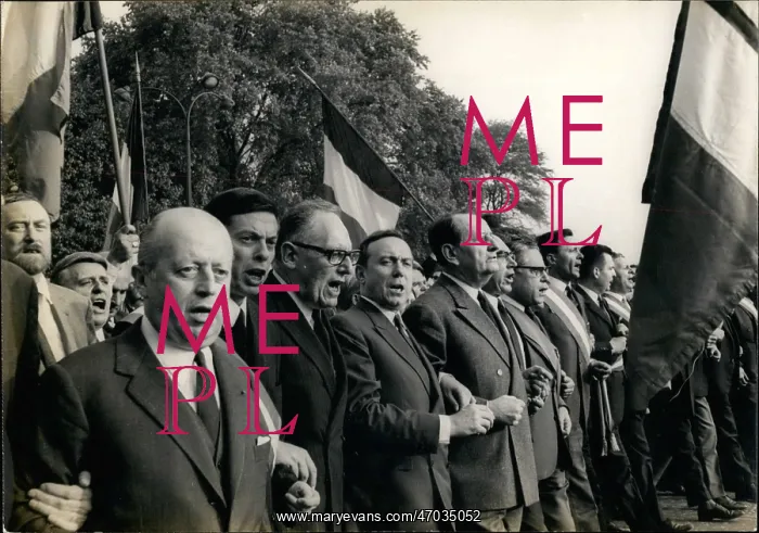 : Ministers in pro-Gaullist demonstration, Paris : Ministers in pro-Gaullist demonstration, Paris