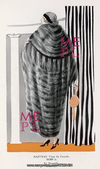 : Mink Evening Mantle 1922 : Mink Evening Mantle 1922