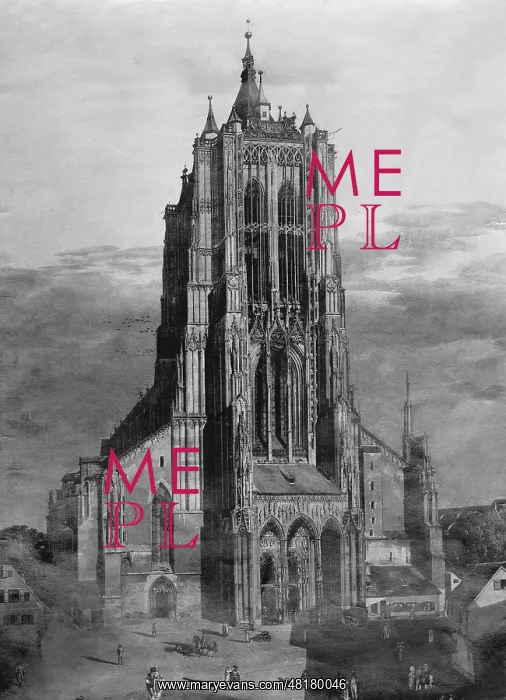 : Minster in Ulm, around 1800 : Minster in Ulm, around 1800