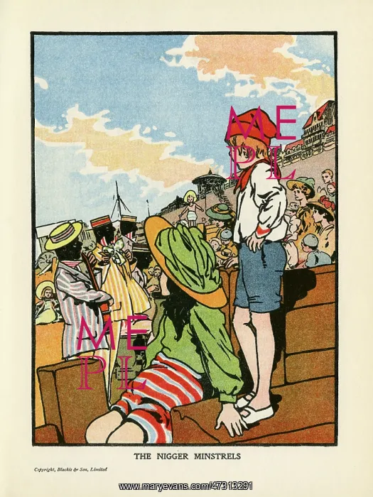 : MINSTRELS ON BEACH / 1908 : MINSTRELS ON BEACH / 1908