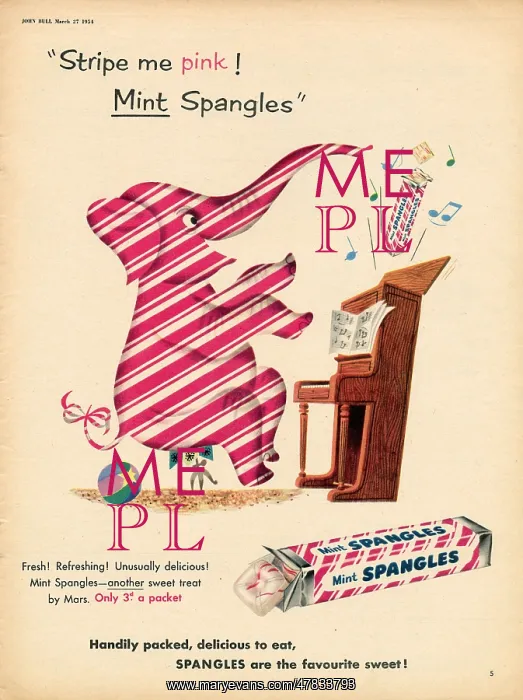 : Mint spangles advertisement : Mint spangles advertisement