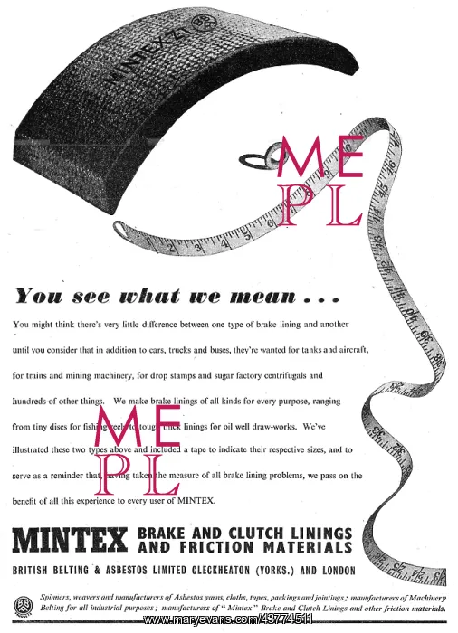 : Mintex Brake & Clutch Linings : Mintex Brake & Clutch Linings
