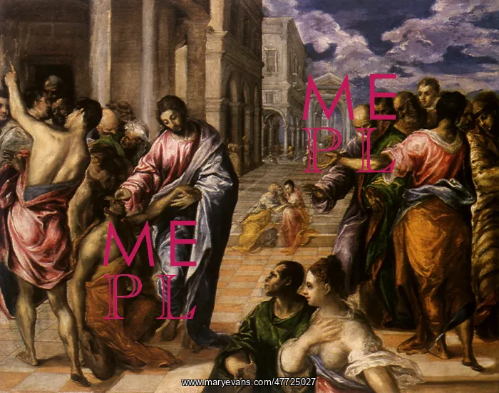 : The Miracle of Christ Healing the Blind, by El Greco : The Miracle of Christ Healing the Blind, by El Greco