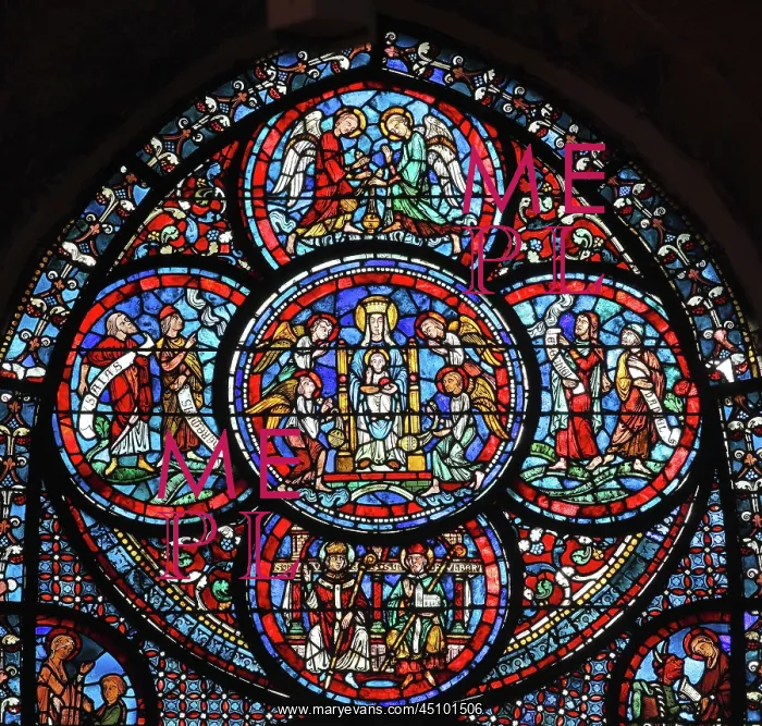 : Miracles of Our Lady stained glass window, Chartres : Miracles of Our Lady stained glass window, Chartres