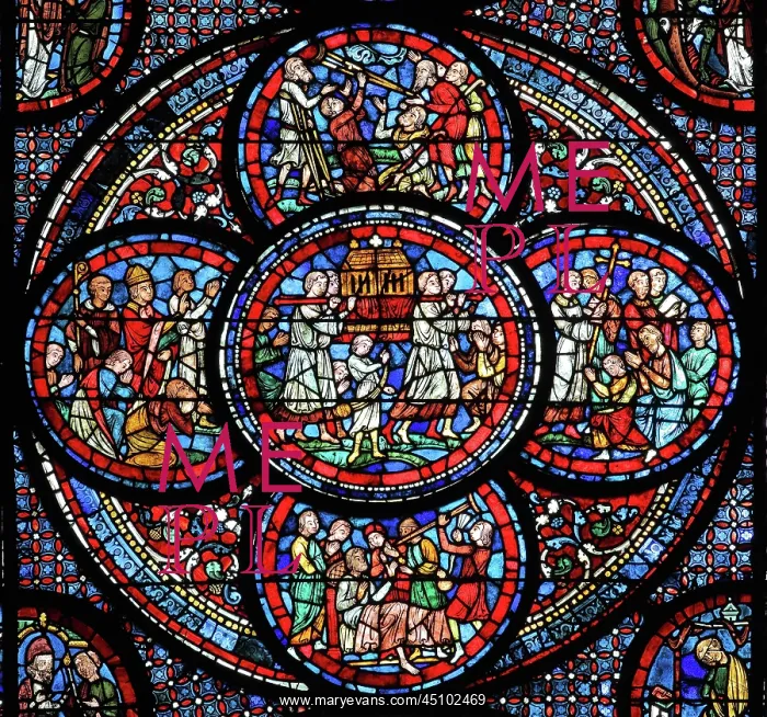 : Miracles of Our Lady stained glass window, Chartres : Miracles of Our Lady stained glass window, Chartres