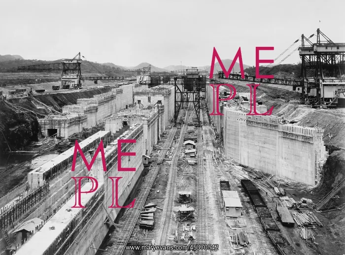 : Miraflores locks under construction in Nov : Miraflores locks under construction in Nov