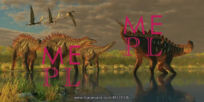 : A Miragaia dinosaur bellows in protest as others try to ? : A Miragaia dinosaur bellows in protest as others try to ?