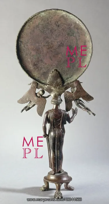 : Mirror on a caryatid-shaped base : Mirror on a caryatid-shaped base
