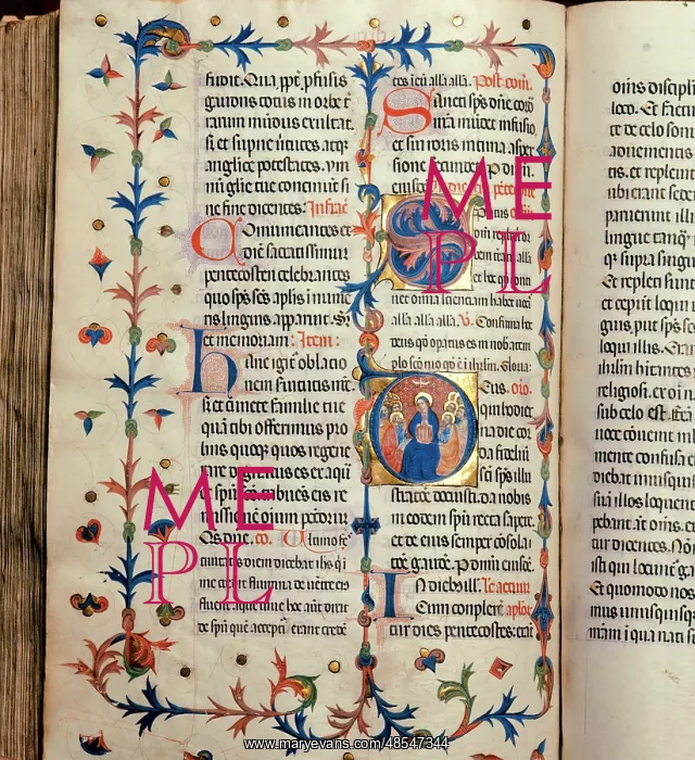 : Misal of Bishop Galceran of Vilanova. 14th century. Miniatur : Misal of Bishop Galceran of Vilanova. 14th century. Miniatur