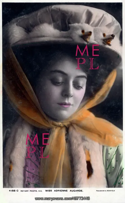 : Miss Adrienne Augarde - English actress and singe : Miss Adrienne Augarde - English actress and singe