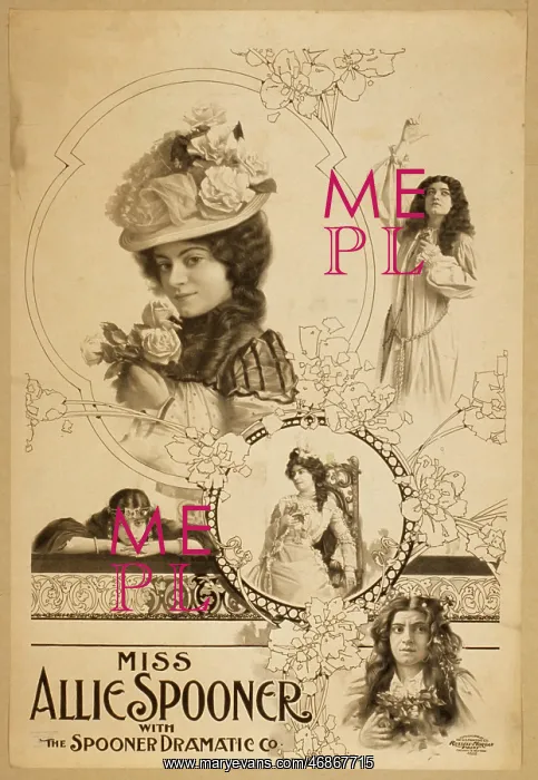 : Miss Allie Spooner with The Spooner Dramatic Co : Miss Allie Spooner with The Spooner Dramatic Co