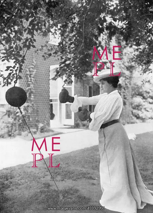 : Miss Connie Ediss Punching The Ball : Miss Connie Ediss Punching The Ball