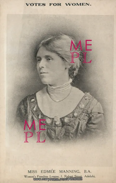 : Miss. Edme'e Manning Suffragette : Miss. Edme'e Manning Suffragette