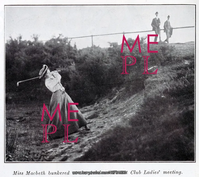 : Miss Macbeth golfing at Ashdown Forest : Miss Macbeth golfing at Ashdown Forest