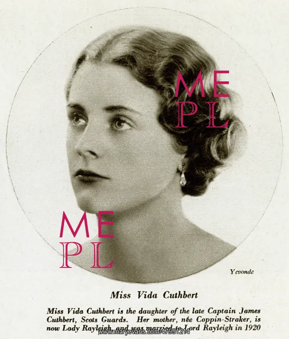 : Miss Vida Cuthbert by Madame Yevonde : Miss Vida Cuthbert by Madame Yevonde