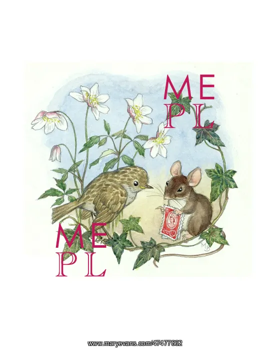 : The Missing Waistcoat - mouse with stamp : The Missing Waistcoat - mouse with stamp